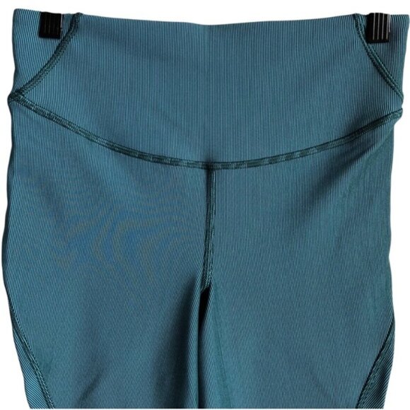 Lululemon Base Pace High-Rise Tight 25" Size 6 Two-Tone Ribbed Green Jas… - Picture 3 of 10